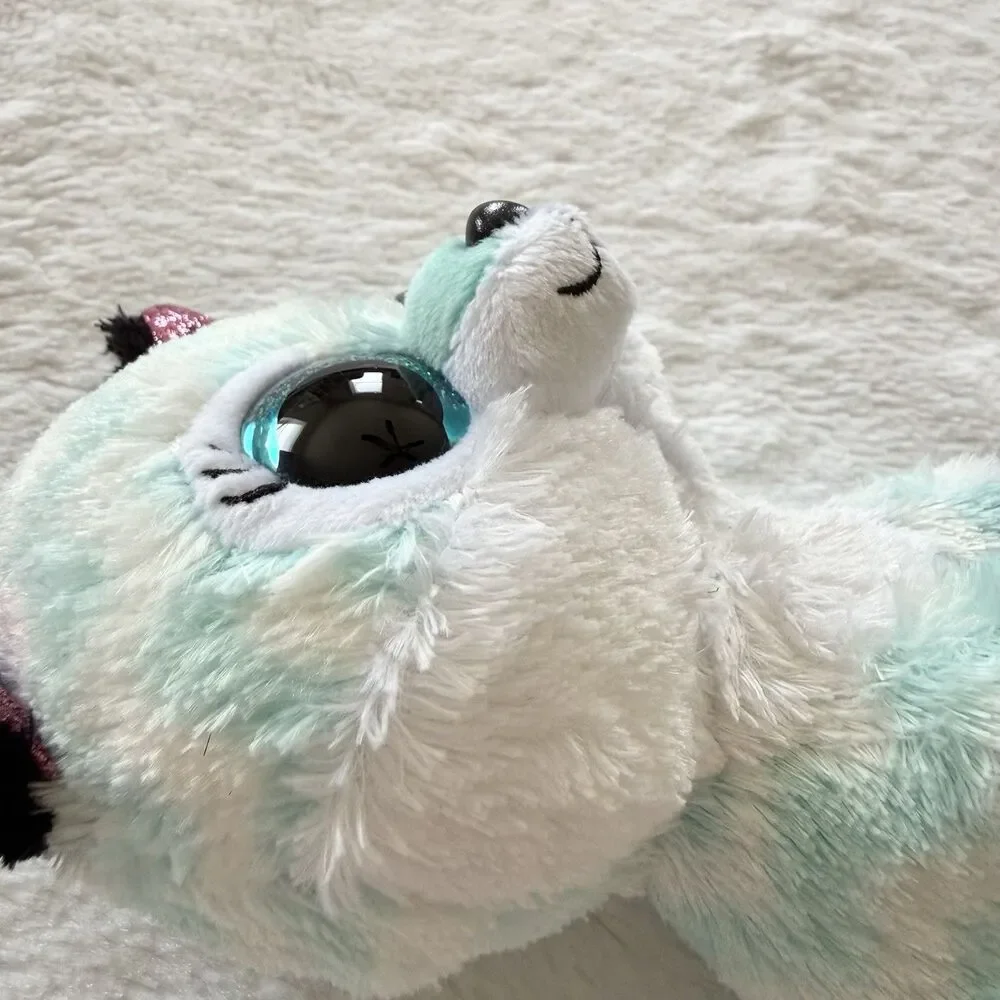 Ty Beanie Boos ATLAS the Aqua Chevron Fox Stuffed Animal Plush 6